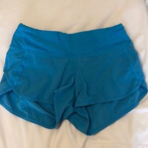 Lululemon blue running shorts
